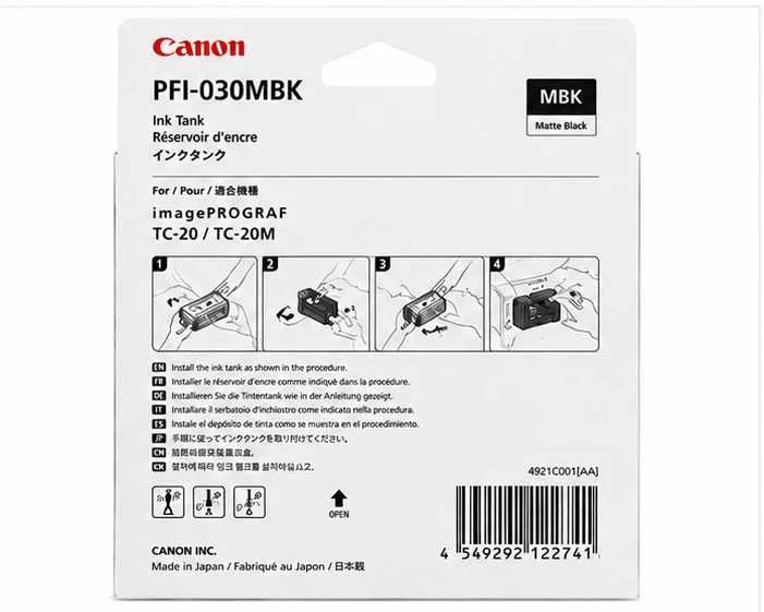 ! Картридж Canon PFI-030MBK Matte Black Pigment для imagePROGRAF TC-20 — фото 2