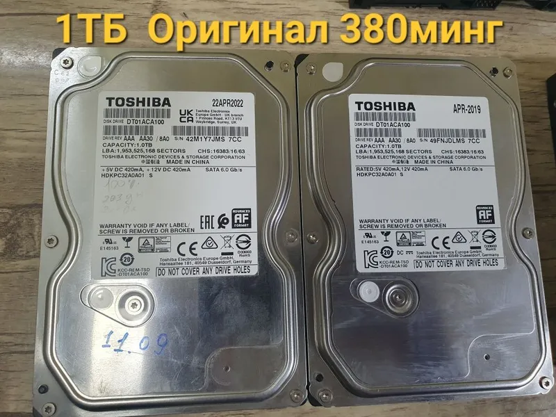 Компютер ва ноутбук учун оригинал HDD, 100% ишлайди,нархи расмда ёзилг