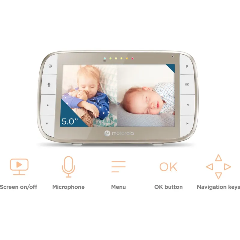 Видеоняня радионяня Motorola VM50G-2 экран 5 дюйм с двумя камерами — фото 1