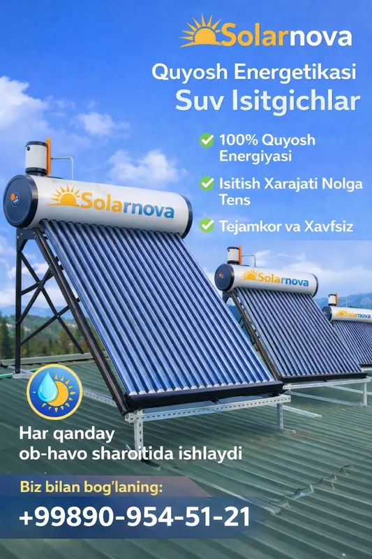 Quyoshda ishlaydigan vodonagrivatel 200L
