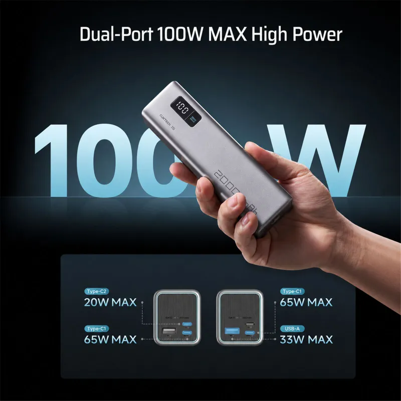 CUKTECH 15 SE 100W 20000mAh Type-C pauerbank 2