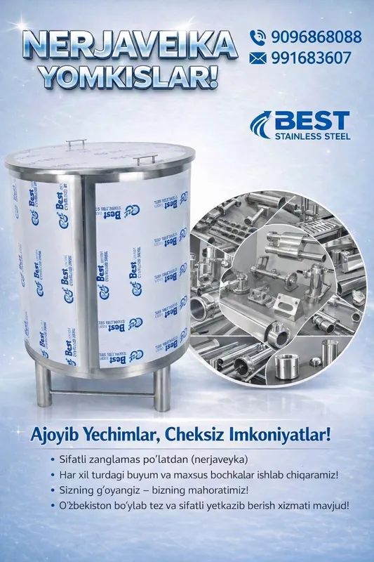 Nerjaveyka yomkis (bak) ishlab chiqaramiz | Istalgan o‘lchamda 5 Nerjaveyka yomkis (bak) ishlab chiqaramiz | Istalgan o‘lchamda 5