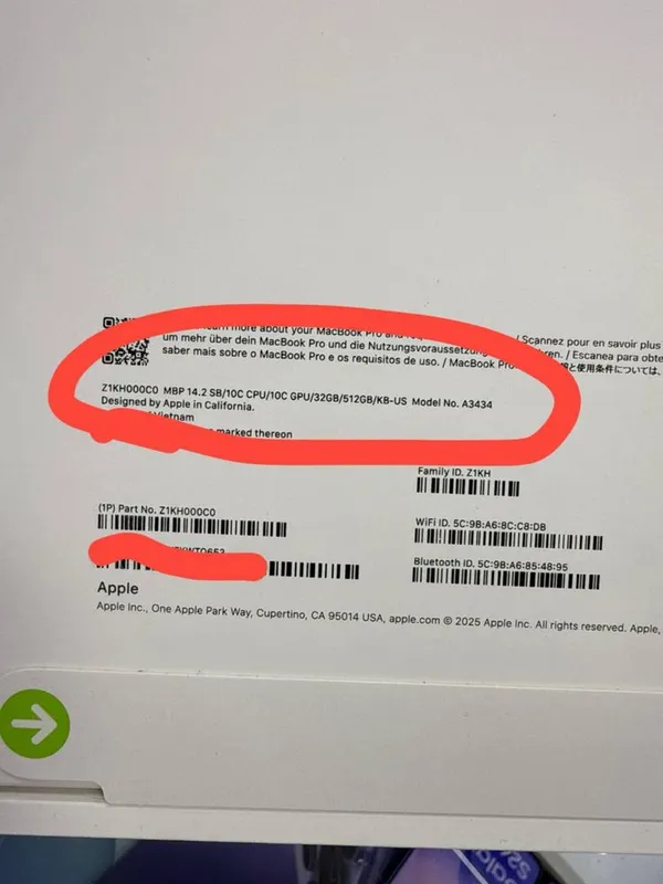 Macbook pro 14 32/1tb M5
