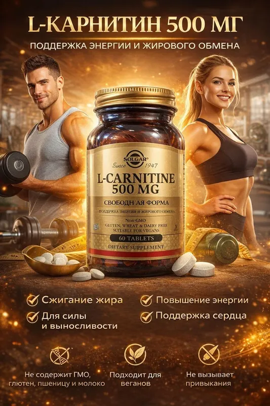 L-Carnitine 500 mg .США Оригинальный Solgar L-Карнитин — качественная L-Carnitine 500 mg .США Оригинальный Solgar L-Карнитин — качественная