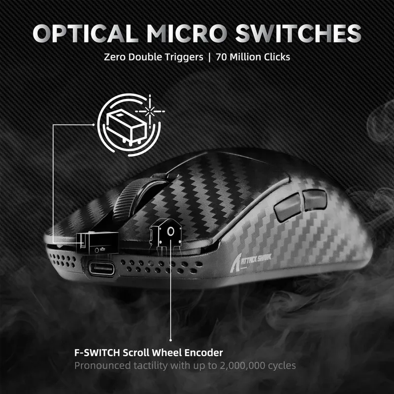 NEW Mouse Attack shark R11 ULTRA PAW3950 8K dpi 42000 — фото 2