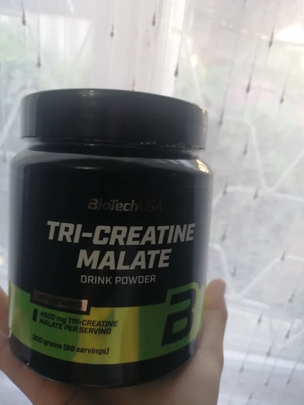 Tri-creatine malate. Drink powder.