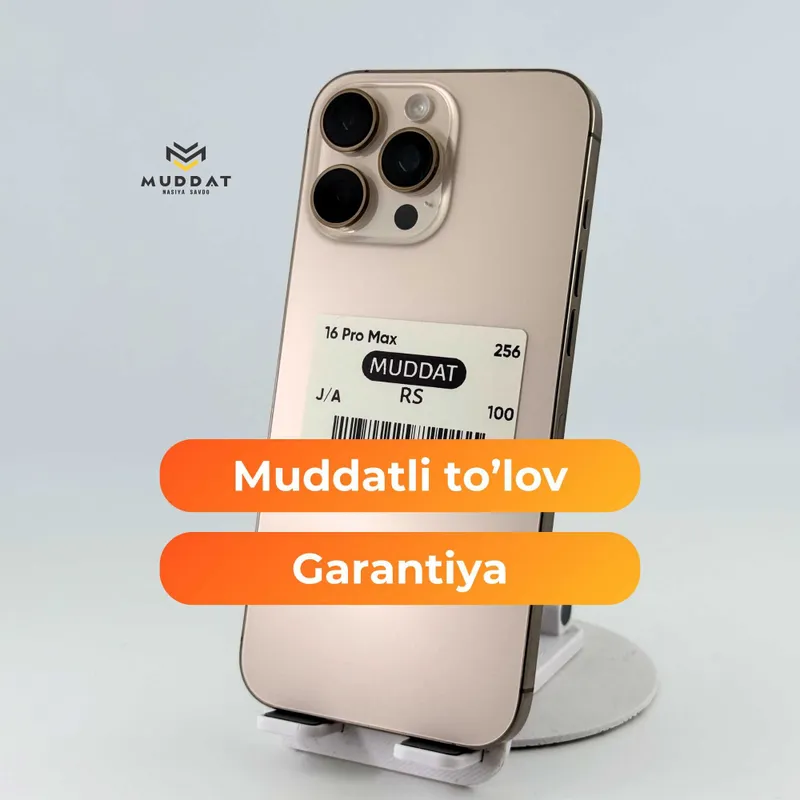 iPhone 16 Pro Max 256GB - muddatli to'lovga kafolat bilan 1