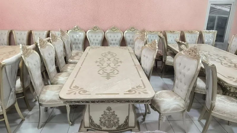 Стол MDF с бочонками и персидским узором Стол MDF с бочонками и персидским узором