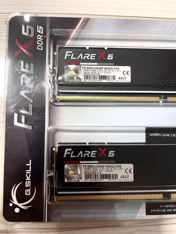 G.Skill Flare X5 DDR5 32GB (2x16) 6000 CL36 (4 шт.) 5 G.Skill Flare X5 DDR5 32GB (2x16) 6000 CL36 (4 шт.) 5