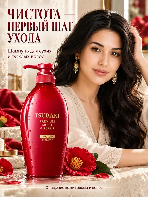 Шампунь Tsubaki Камелия для сухих волос 450 мл 2 Шампунь Tsubaki Камелия для сухих волос 450 мл 2