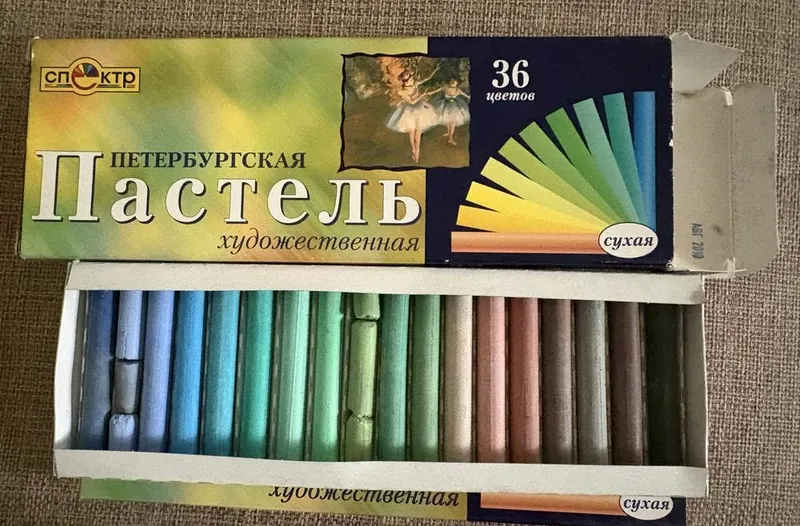 36 RANGLI QURUQ PASTEL (rassomlik uchun) 2
