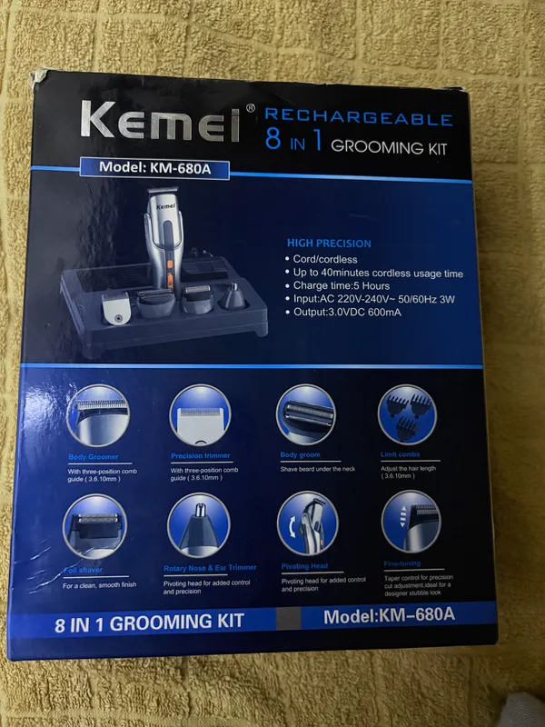 Kemei KM-680A 8 in 1 — yangi, to‘liq komplekt! 3 Kemei KM-680A 8 in 1 — yangi, to‘liq komplekt! 3