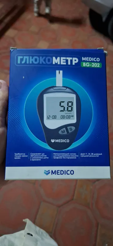 Glyukometr komplekt apparati yangi paloskasi yoq