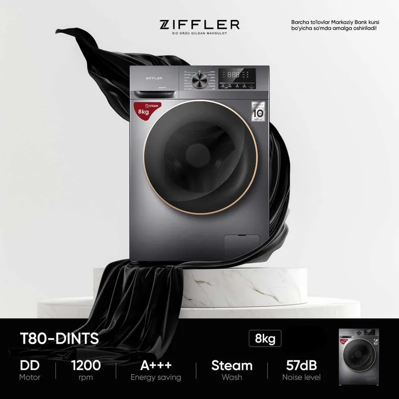 Стиральная машина Ziffler 10 лет гарантии, бесплатная доставка! — фото 1