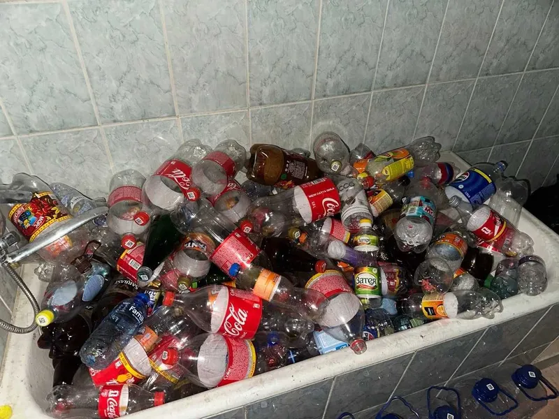 баклажка, пластиковые бутылки б/у, ЮнусОбадский район