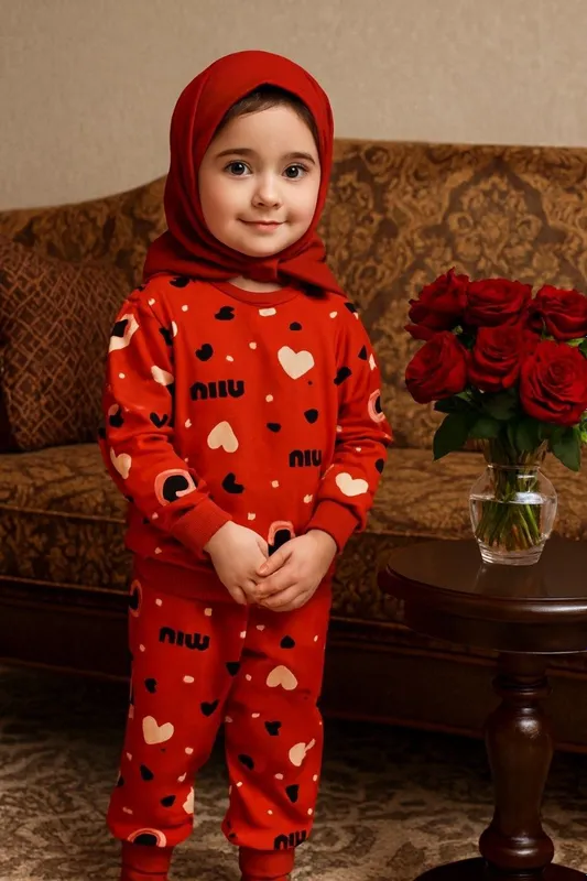 Qizlar pijamasi. Issiq va yumshoq. "SEVIMLI YURAKCHA"