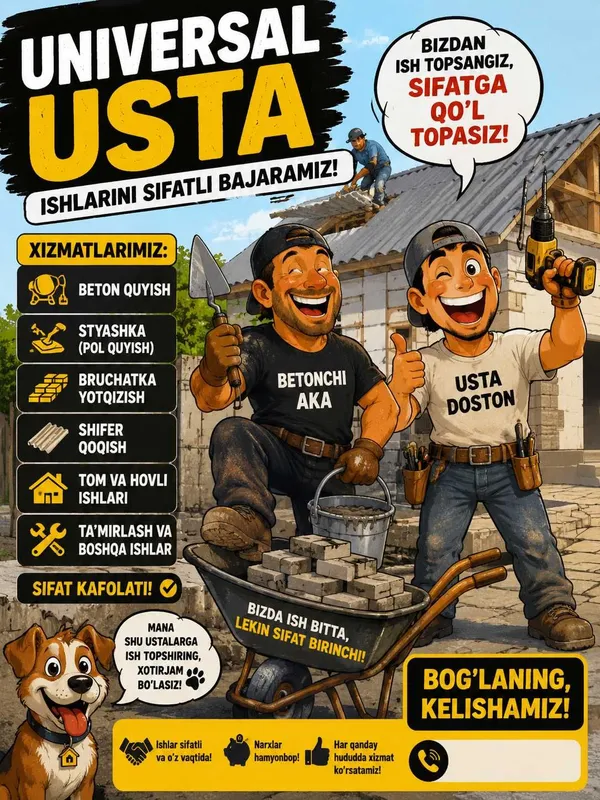 Ustachilik xizmatlari universal Ustachilik xizmatlari universal