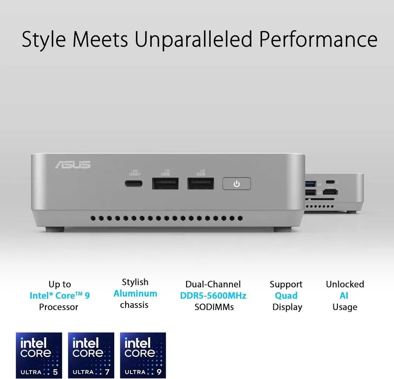 Mini PC Мини Пк ASUS NUC 14 Pro+ Core Ultra 9 185H 32GB DDR5 1TB SSD