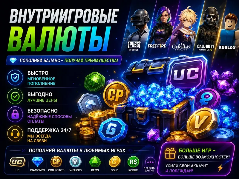 Внутриигровые валюты | Пополнение игр