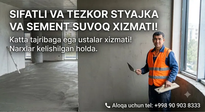 STYAJKA va SUVOQ xizmati sifat va kafolat
