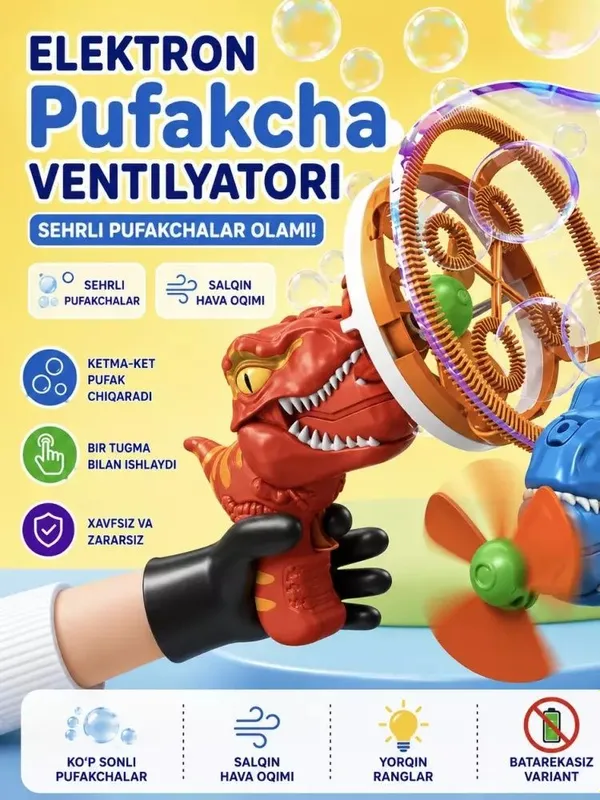Sehrli Dino Pufakcha Pistoleti 2 Sehrli Dino Pufakcha Pistoleti 2