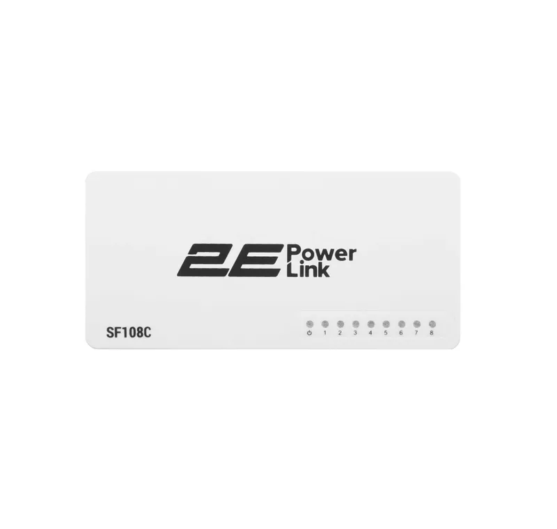 Aksiya 2E PowerLink SF108C 8xFE kommutatori, boshqarilmaydigan, ish stoli uchun 6 Aksiya 2E PowerLink SF108C 8xFE kommutatori, boshqarilmaydigan, ish stoli uchun 6