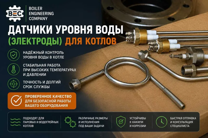 Датчики уровня воды (электроды) для паровых котлов