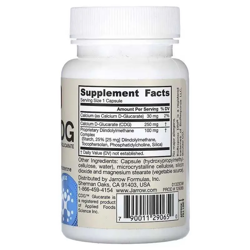 Jarrow Formulas DIM + CDG улучшенная формула для детоксикации 30 капс 2