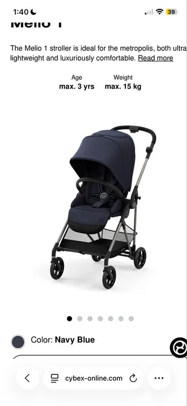 Cybex melio коляска легкая прогулочная коляска — фото 5