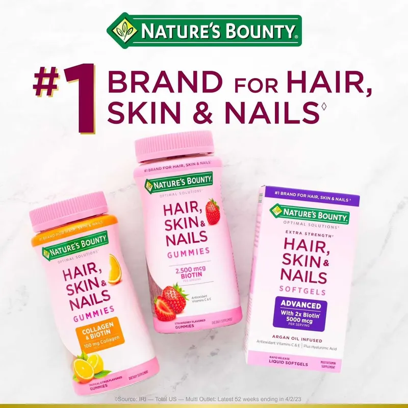 Кожа Волосы Ногти Nature's Bounty Hair, Skin, Nails Vitamin+ Biotin — фото 4