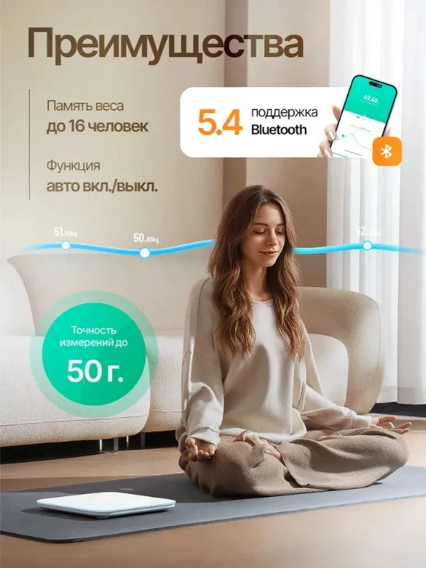 Умные напольные электронные весы Smart Scale 2, S200 — фото 2