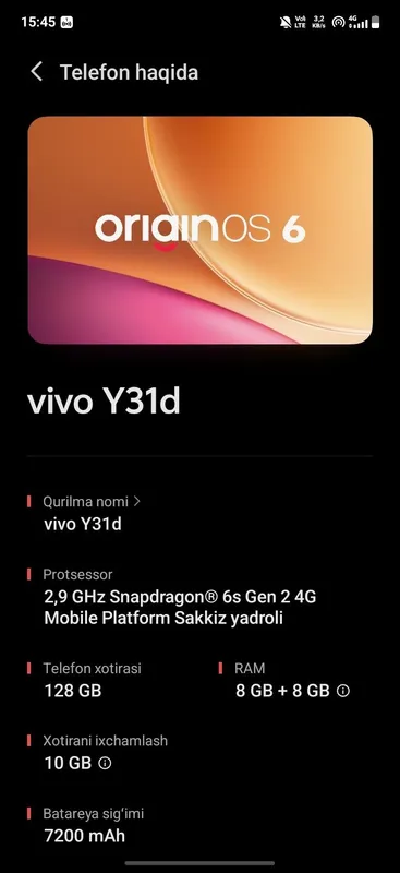 vivi y31d 20 kun ishlagan yangi 2
