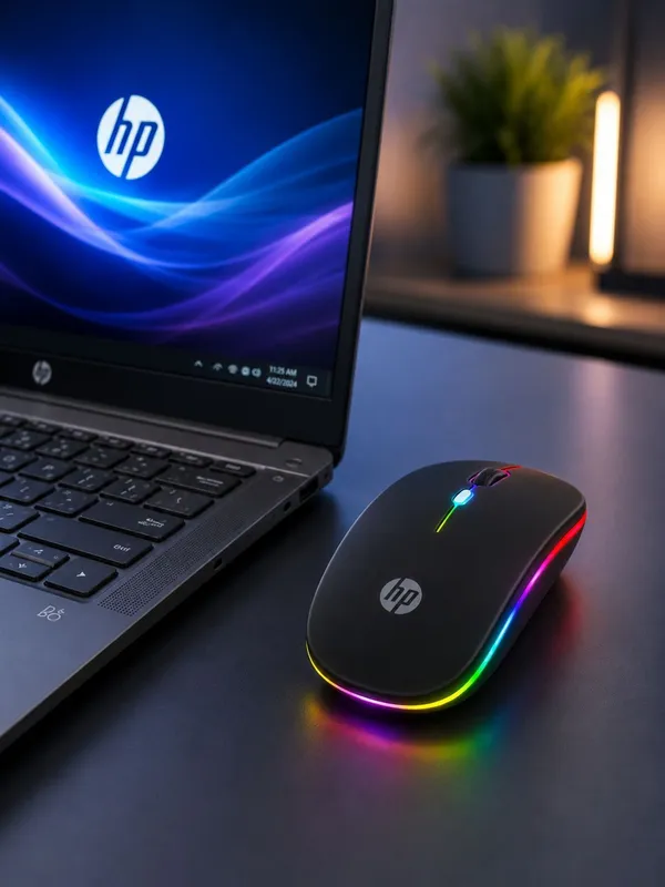 HP W10 Беспроводная Bluetooth-мышь RGB, чёрная 3
