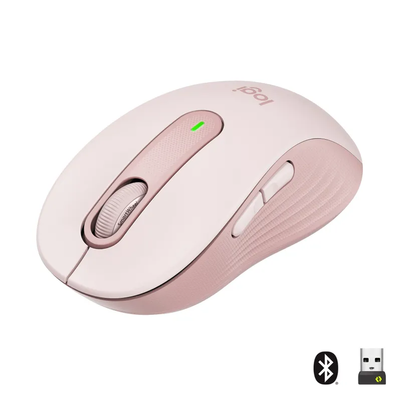 Мышь беспроводная Logitech M650, розовая — фото 4