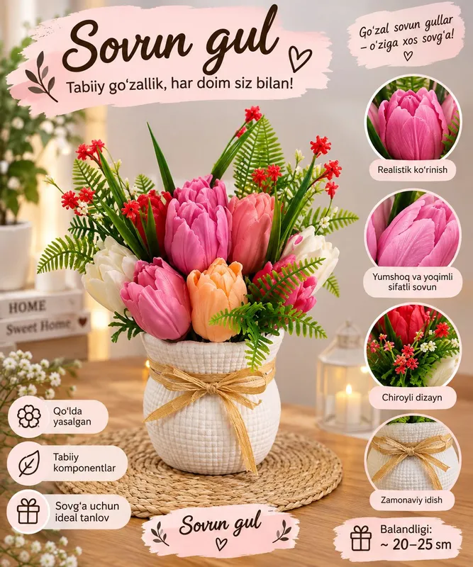 Sovundan yasalgan shirin iforli gul Sovundan yasalgan shirin iforli gul