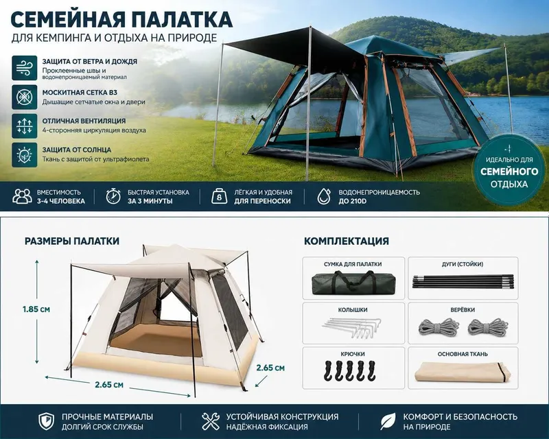 Автоматическая складная палатка