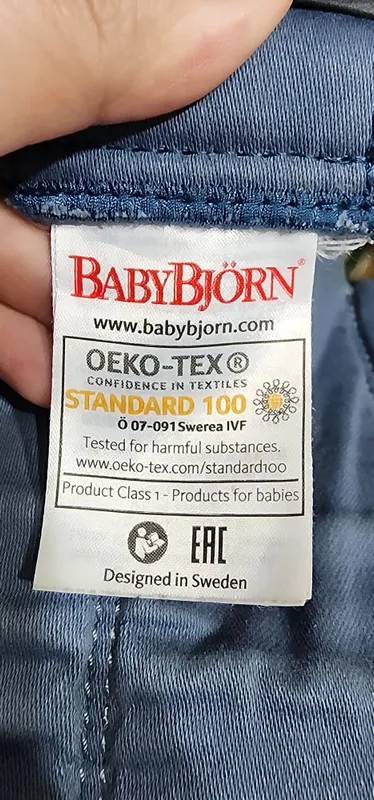 BabyBjorn Mini, Woven, индиго — фото 3