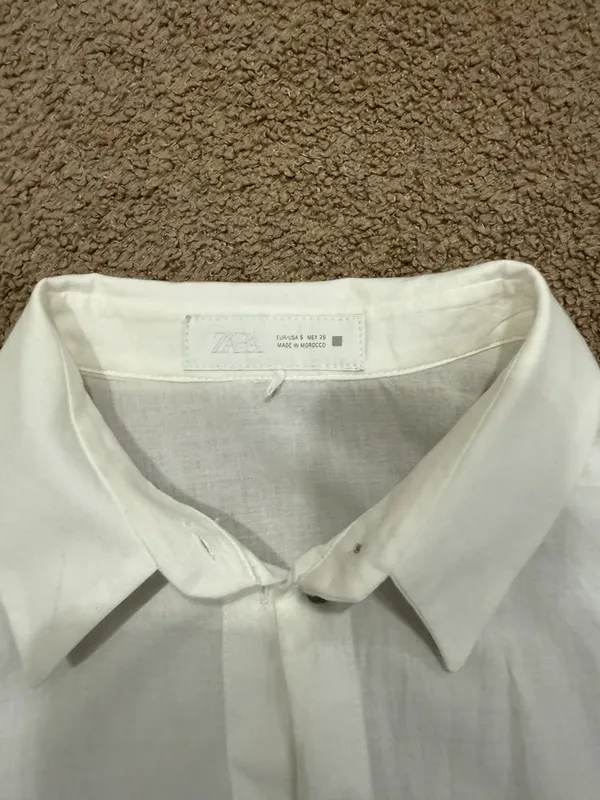Рубашка zara укороченная — фото 3