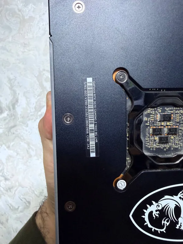 RTX 3070 MSI Gaming Z Trio LHR videokartasi 5