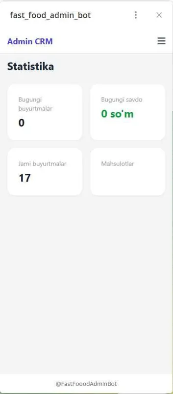 Tayyor dostavka Mini ilova, Xod-dog, burger va oshxonalar uchun tekin 7 Tayyor dostavka Mini ilova, Xod-dog, burger va oshxonalar uchun tekin 7