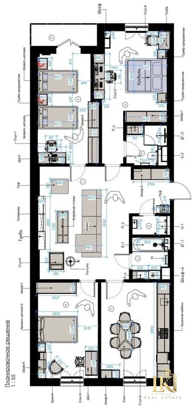4-комнатная квартира 7/9 этаж в ЖК Comfort House, 124 м², без ремонта, с дизайн-проектом в подарок — фото 3