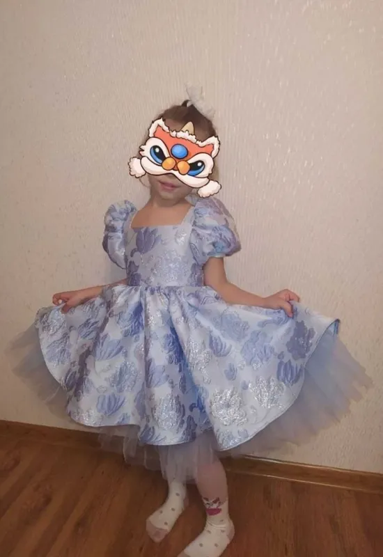 Платье тафта, накидка х/б 6-8 лет