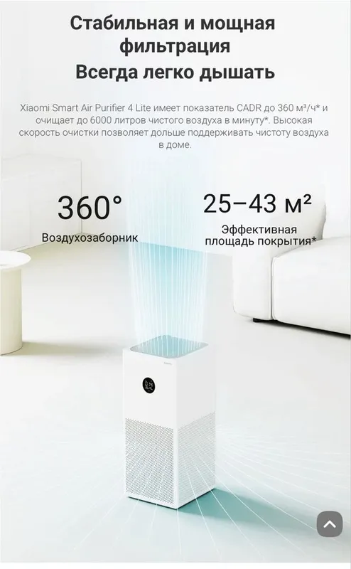 Очиститель воздуха Xiaomi 4 comapct -4Lite -4pro -5- 5S-6 — фото 3