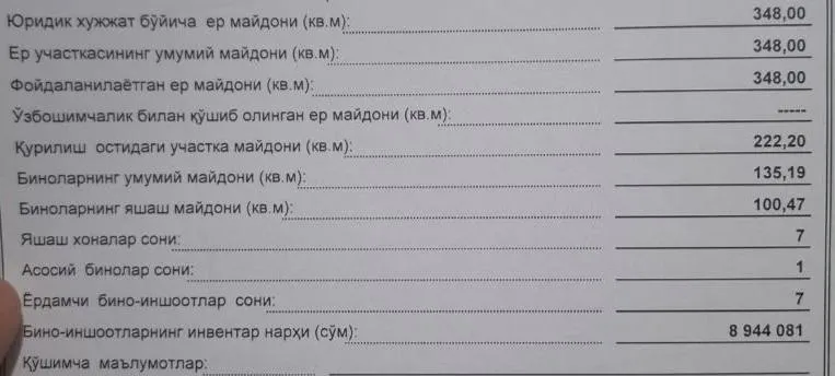 Продажа дом 135 м², Мирзо-Улугбекский 2 Продажа дом 135 м², Мирзо-Улугбекский 2