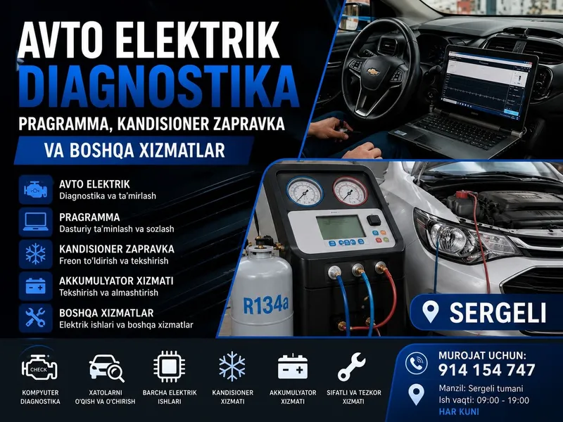 Avto elektrik Barcha turdagi yengil avtomobillar uchun sifatli va isho