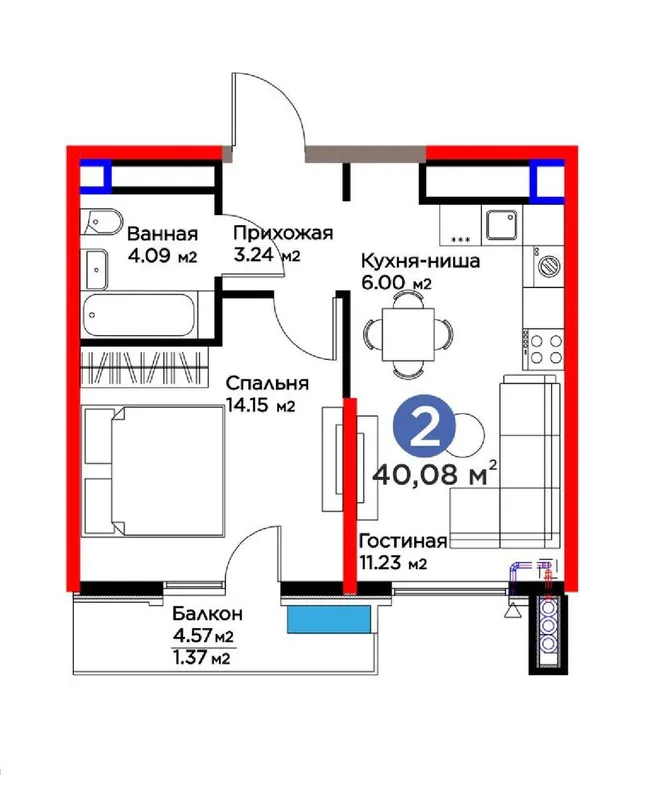 Продаётся 2-комнатная квартира в ЖК BI Sanat (новостро3йка, ключи на руках)