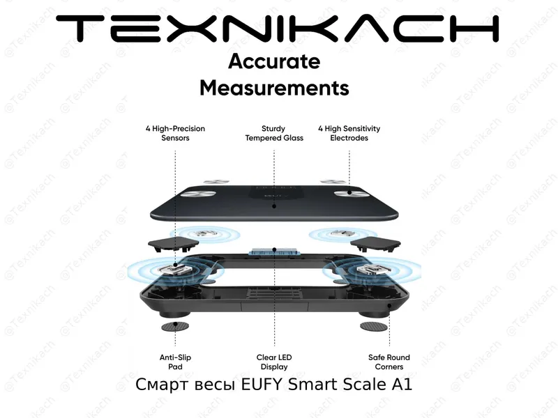 Eufy A1 Smart Scale — оригинальные умные весы с Bluetooth и анализом. 2 Eufy A1 Smart Scale — оригинальные умные весы с Bluetooth и анализом. 2