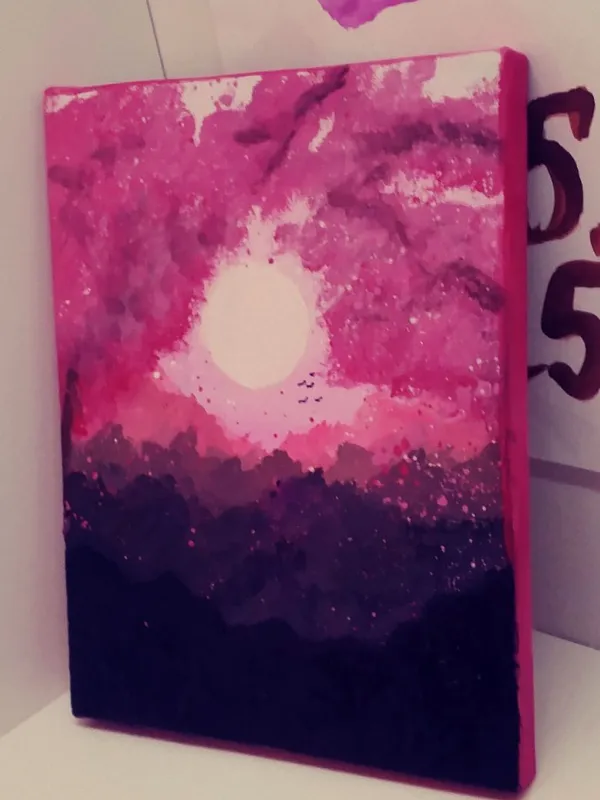 15x20 Sakura rasmi,Aesthetic pink parta beztaish — фото 1