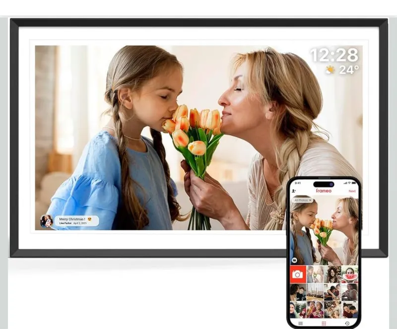 Цифровая фоторамка Frameo экран сенсор 15.6 дюйма IPS HD 32gb Wifi — фото 1