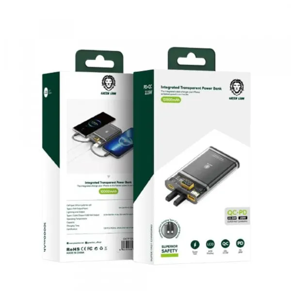 Powerbank Green Lion 10000mAh QC 22.5W/PD 20W 3 Powerbank Green Lion 10000mAh QC 22.5W/PD 20W 3